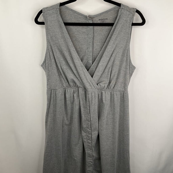 Size XL: Motherhood Grey Nursing Tank Dress