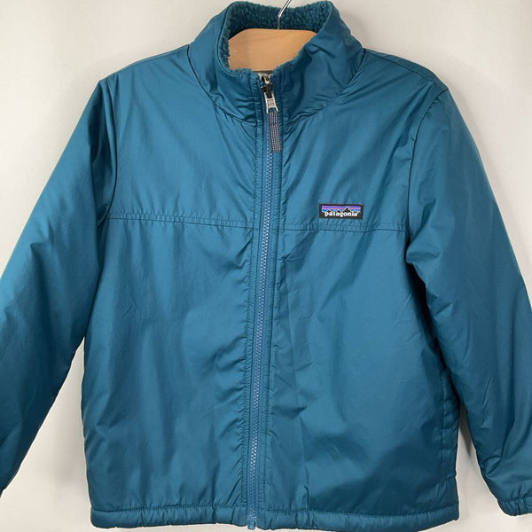 Size 5-6: Patagonia Teal Fleece Lined Reversable Coat