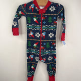 Size 18-24m (80): Hanna Andersson Blue Holiday PJs