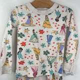 Size 4 (100): Hanna Andersson White Disney Princess Print 2pc PJs