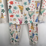 Size 4 (100): Hanna Andersson White Disney Princess Print 2pc PJs