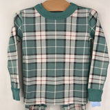 Size 4 (100): Hanna Andersson Green Plaid Print 2pc PJs