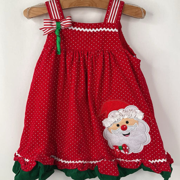 Size 2 Rare Too! Red w/ White Polka Dot 2/ Santa Jumper