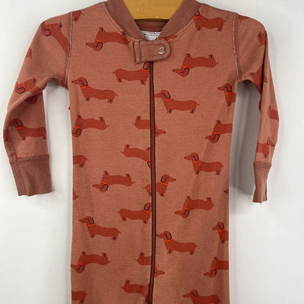 Size 18-24m (80): Hanna Andersson Brown Dog 1pc Zip Up PJs