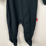 Size Preemie: Magnetic Me Black Footy 1pc PJs
