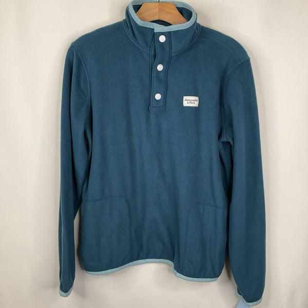Size 15-16: Abercrombie Blue Fleece Coat
