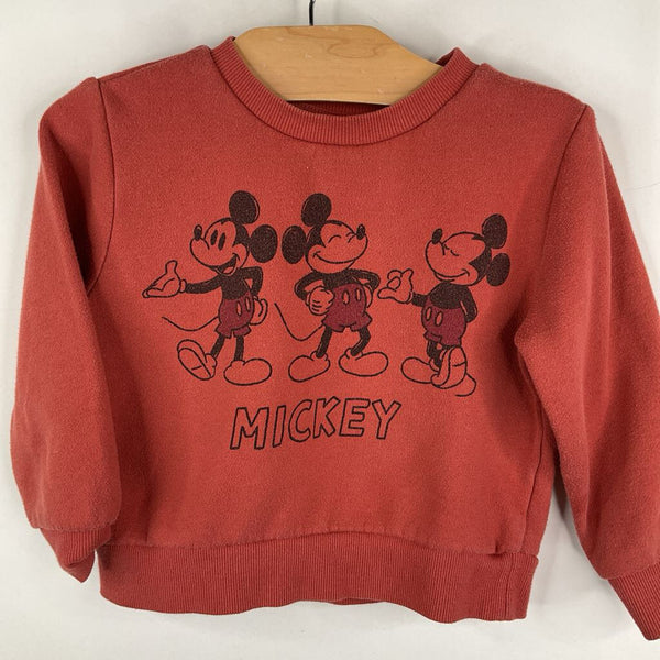 Size 2: Disney Red Mickey Mouse Sweatshirt