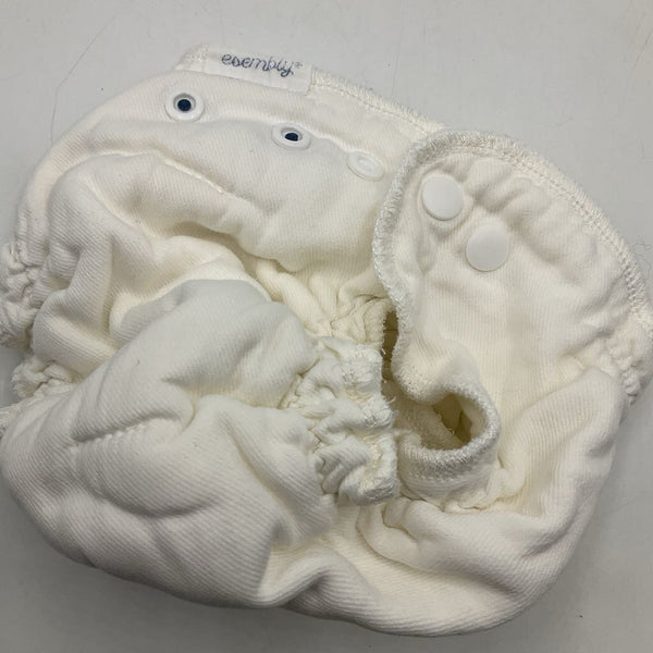 Size 1: Esembly White Adjustable Snap Cloth Diaper