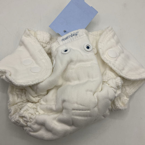 Size 1: Esembly White Adjustable Snap Cloth Diaper