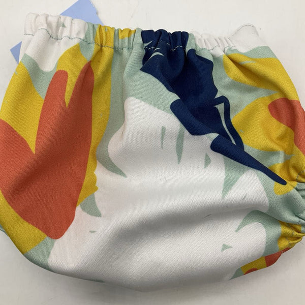 Size 1: Esembly Colorful Leaf Print Adjustable Snap Diaper Cover