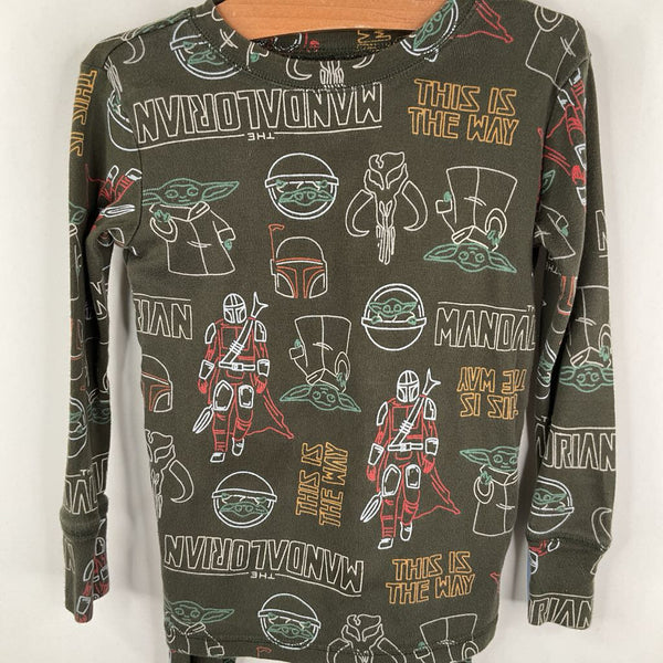 Size 6: Gap Green Star Wars Print 2pc PJs
