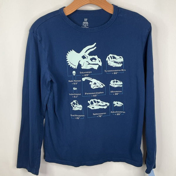 Size 14-16: Gap Blue Dinosaur Long Sleeve Shirt