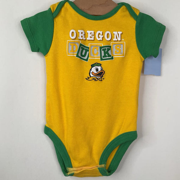 Size 6-9m: Yellow/Green Oregon Ducks Onesie