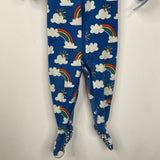 Size 6-12m (70): Hanna Andersson Blue Rainbow Print 1pc PJs