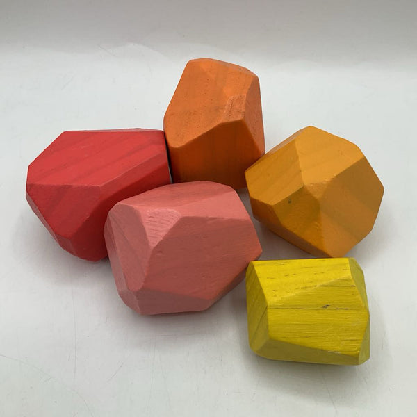 Colorful Wooden Geo Stacking Blocks