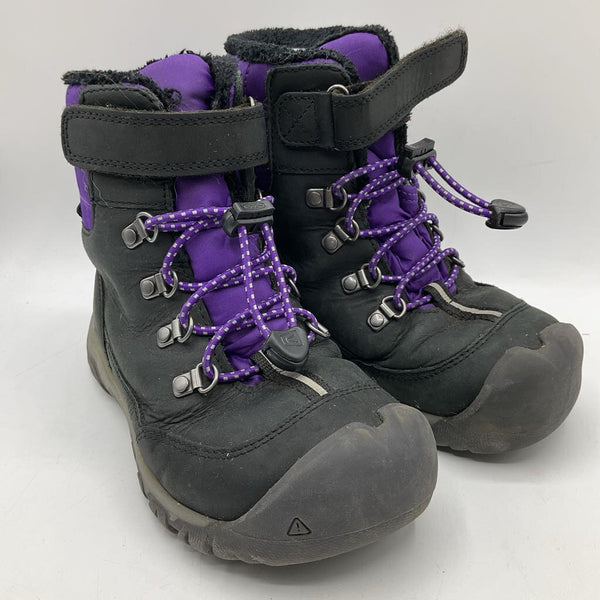 Size 12: Keen Black/Purple Water Proof Toggle Strap Hiking Boots
