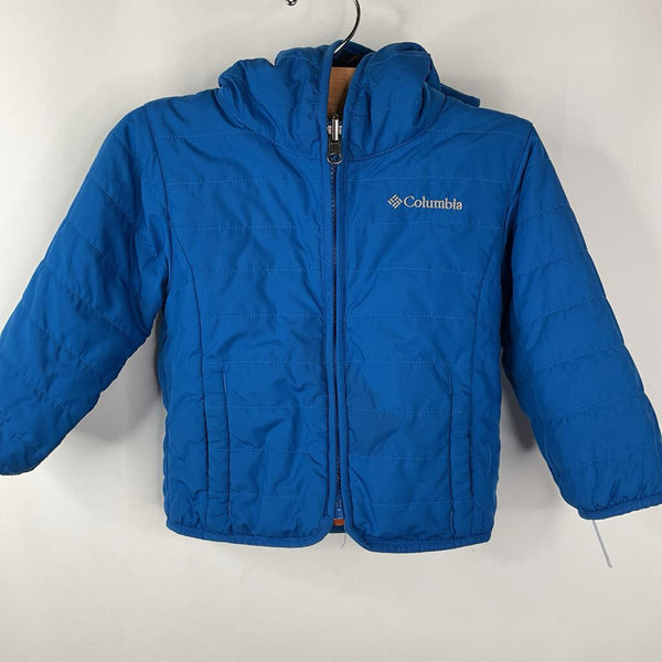 Size 2: Columbia Blue Fleece/Puffy Reversible Winter Coat