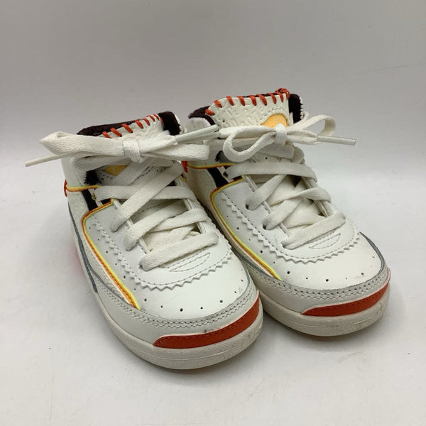Size 5: Nike Air Jordan White/Yellow Lace-Up Sneakers- NEW