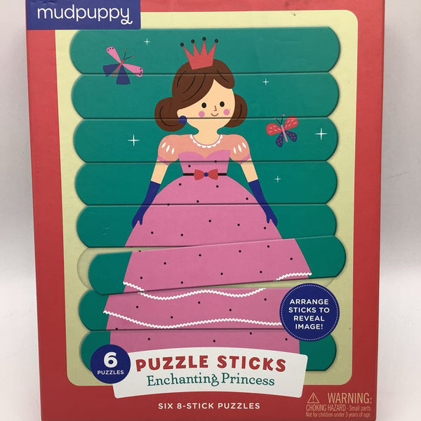 Mudpuppy Enchanting Princess 6pc Puzzle Sticks