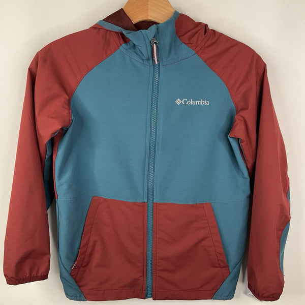Size 8: Columbia Blue/Red Omni-Shield Wind Breaker