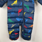 Size 6-12m (70): Hanna Andersson Navy/Rainbow Dinosaur Puffy Bunting