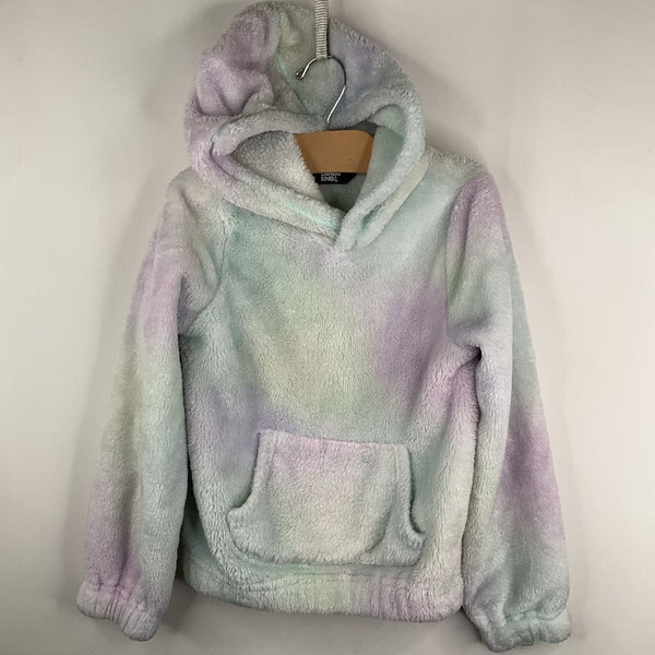 Size 6-7: Land's End Purple/Grey Pullover Fuzzy Hoodie
