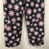 Size 10-12: Turbine Black/Pink/Blue Floral Snow Pants