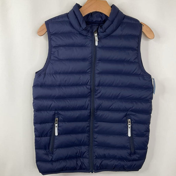 Size 14-16 (160): Hanna Andersson Blue Down Zip-Up Vest