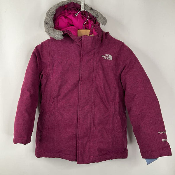 Size 5: The North Face Purple/Pink Zip-Up Winter Coat