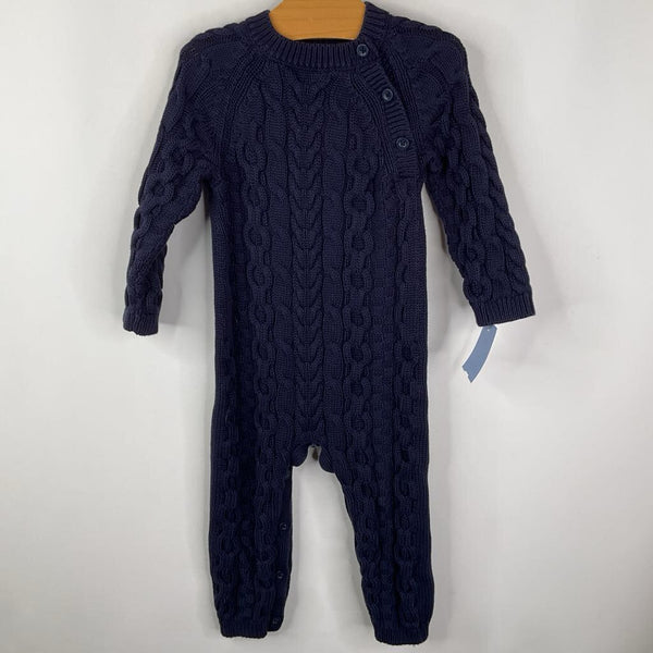 Size 12-18m Hope & Henry Navy Knitted Romper
