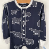 Size 4: Bare Bottoms Navy/White Polar Bears Long Sleeve Romper