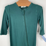 Size 3-6m: Kyte Green Bamboo Zip Footy PJs