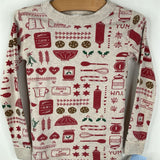 Size 4 (100): Hanna Andersson Beige/Red Baking 2pc Holiday PJs