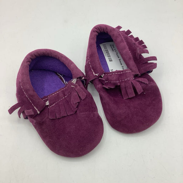 Size 2-3: Purple Suede Fringe Booties