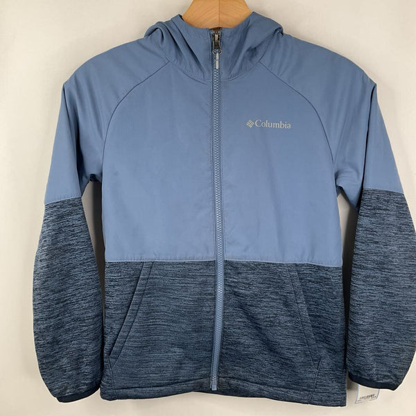 Size 8: Columbia Blue Fleece Lined Water Resistant Zip Hoodie