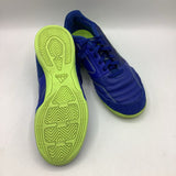 Size 5.5Y: Adidas Blue/Green Lace-Up Indoor Soccer Cleats