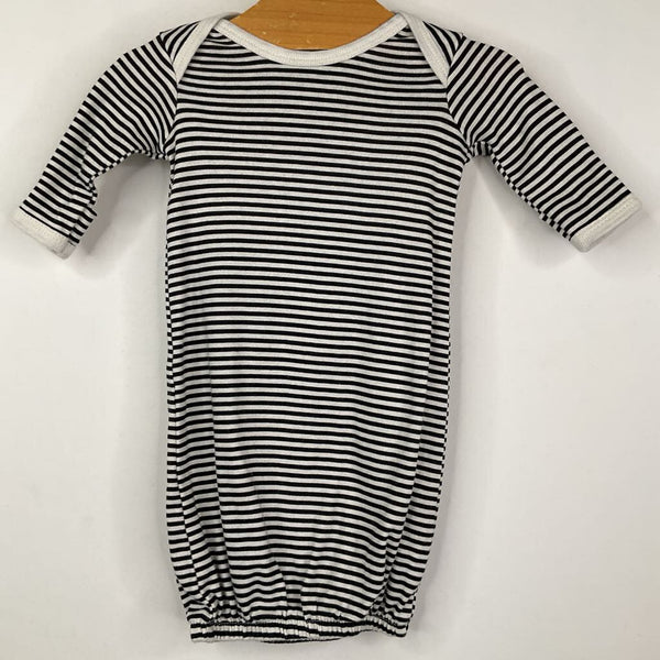 Size Preemie: Gerber Organic Black/White Striped Nighty