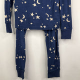 Size 12 (150): Hanna Andersson Navy/White Stars Organic Cotton 2pc PJs