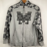 Size 8: Gray Minecraft Zip-up Hoodie
