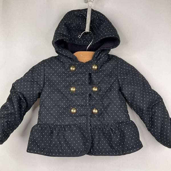 Size 2: GAP Navy Polka Dot Puffer Jacket