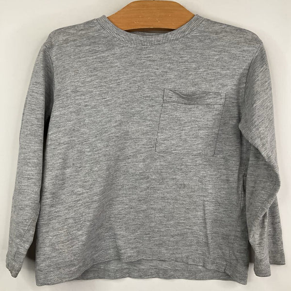 Size 3-4: Zara Heathered Gray Long Sleeve Pocket Shirt
