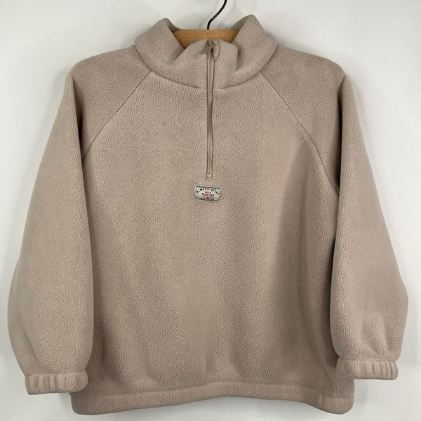 Size 5: Zara Beige Quarter Zip-Up Fleece Jacket