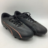 Size 4Y: Puma Black Lace-Up Outdoor Soccer Cleats