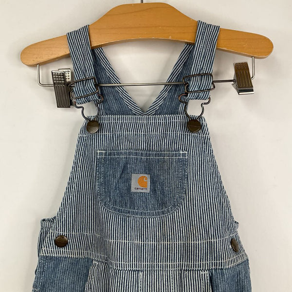 Size 3: Carhartt Blue Striped Shortalls