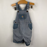 Size 3: Carhartt Blue Striped Shortalls