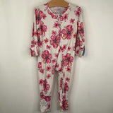 Size 9-12m: Coco Moon White/Pink Floral 1pc PJs