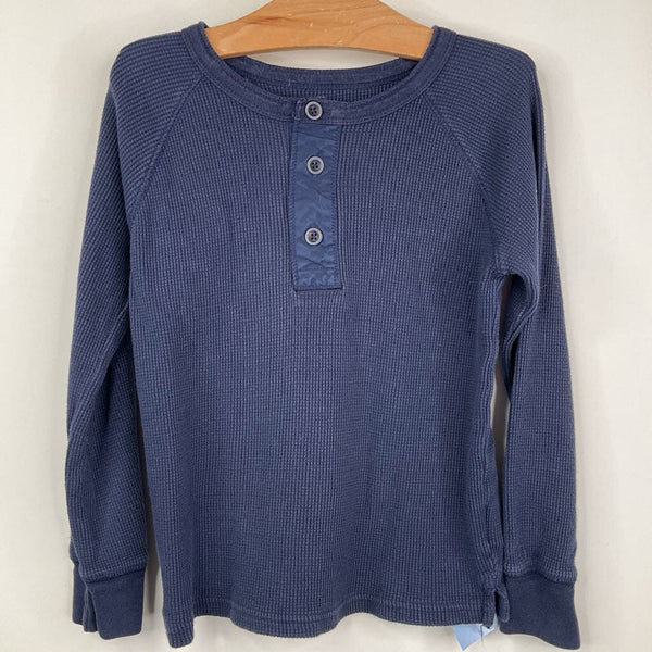 Size 6-7: Gap Dark Blue Waffle Textured Long Sleeve Shirt