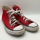 Size 1.5Y: Converse Red Lace Up High Top Sneakers
