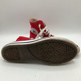 Size 1.5Y: Converse Red Lace Up High Top Sneakers