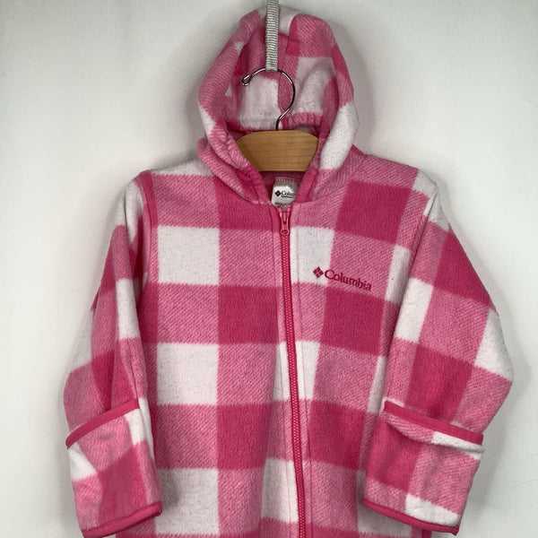 Size 24m:Columbia Pink/White Plaid Fleece Bunting